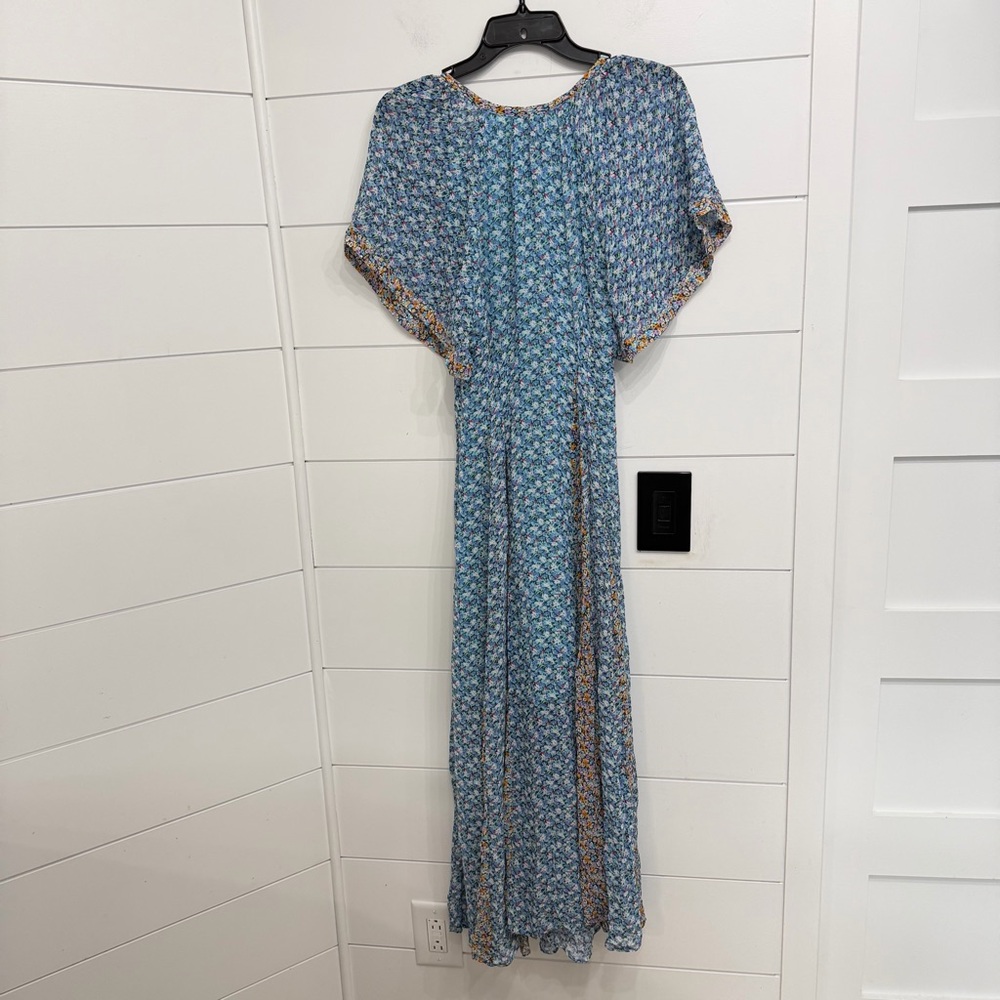 Anthro Maeve Floral Pleated Smocked Maxi Dress Boho Cottagecore 38670 - Picture 6 of 16